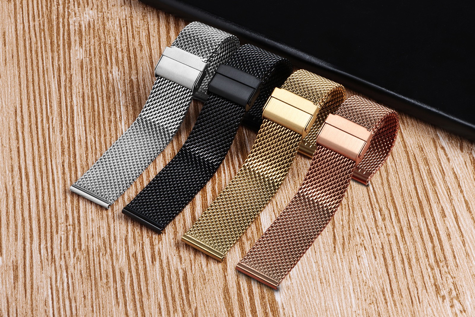 Metal Woven Mesh Watch Strap 18mm 20mm 22mm 24mm 316L Stainless Steel Watch Band