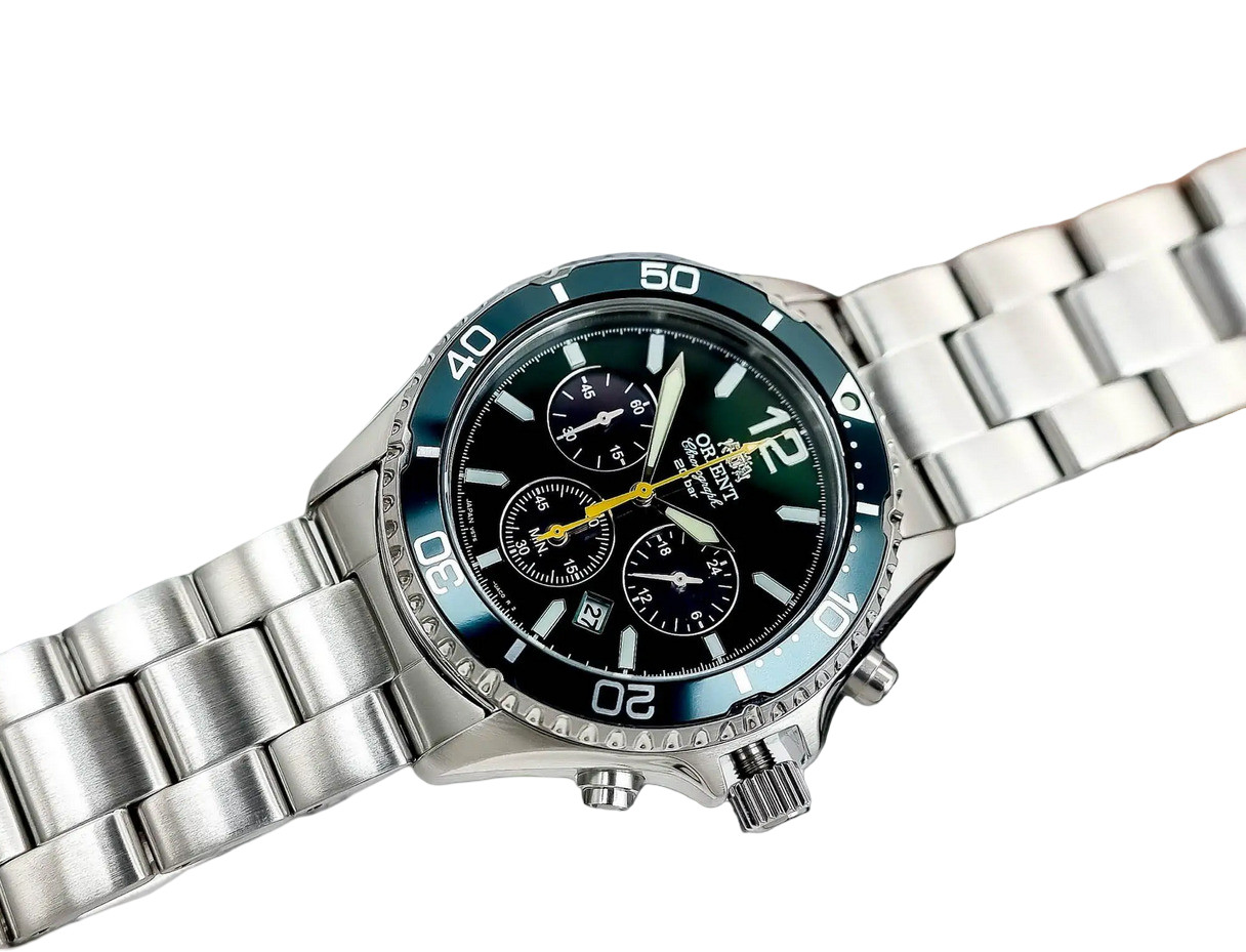 Orient Sport Mako Solar Powered Sapphire Green Dial RN-TX0204E Men’s Watch