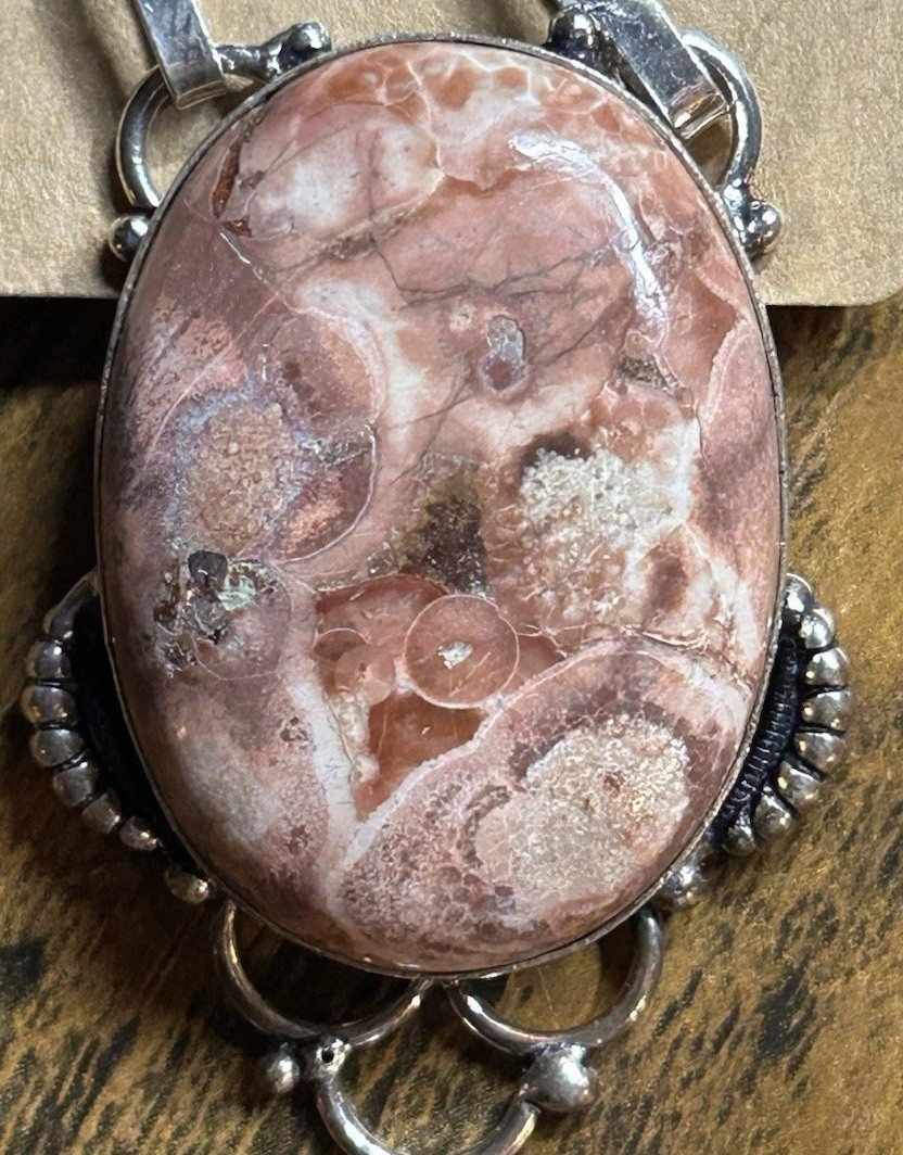 19564. Mexican Bird’s Eye Red Sea Coral Handmade Ethnic 925 Silver Necklace