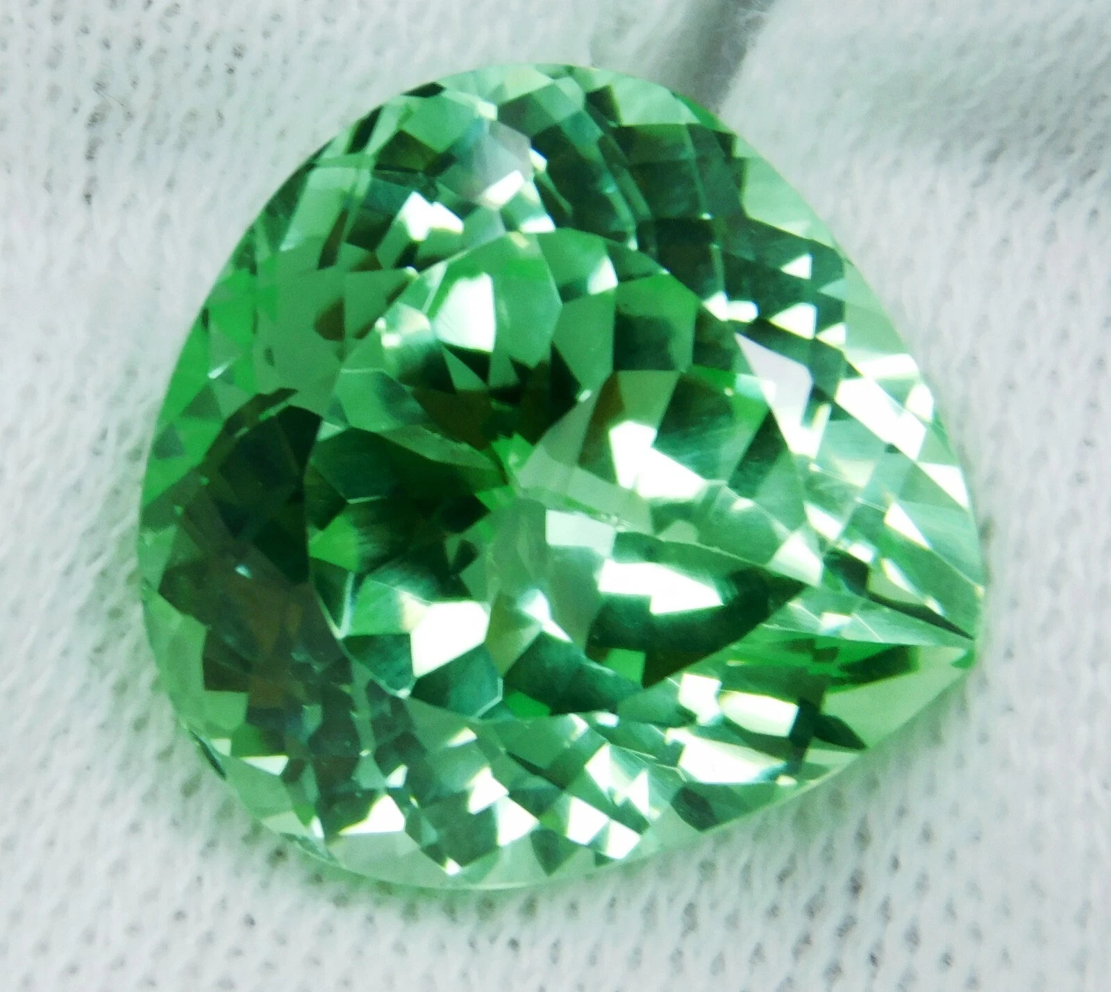 Natural Green Demantoid Garnet 27.50 Ct+ Pear Shape Unheated Certified Gemstone