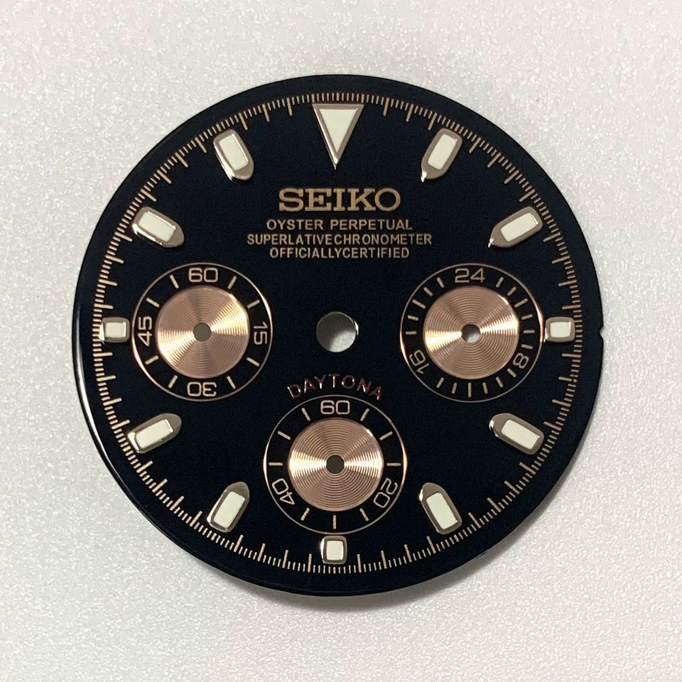 29.5mm Multifunctional Watch Dial Green Luminous for VK63 Movement Accessories