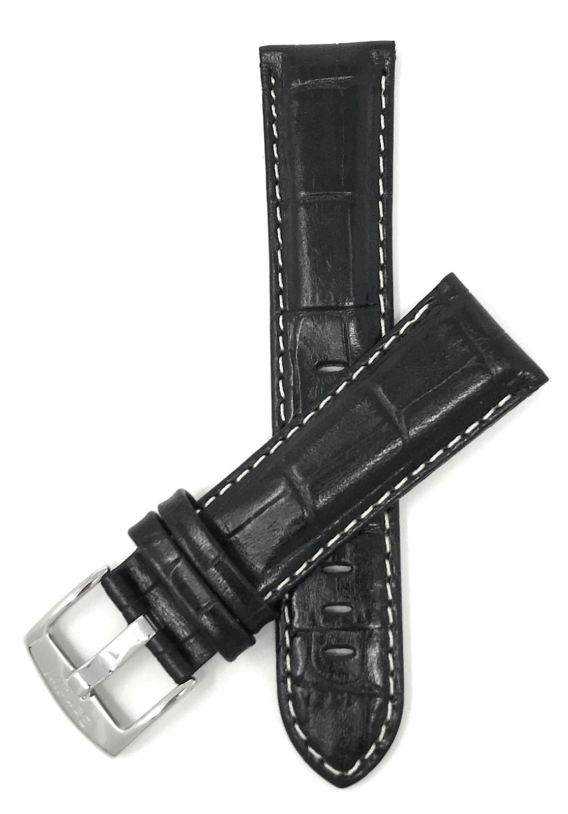 20mm Leather Watch Band, Alligator Pattern for Gucci Dive Watch