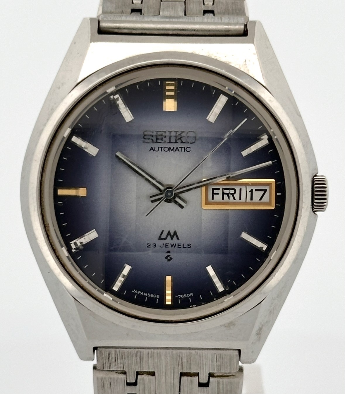 Seiko Lord Matic 5606-7310 Automatic Blue Gradient Dial AS-IS Repair