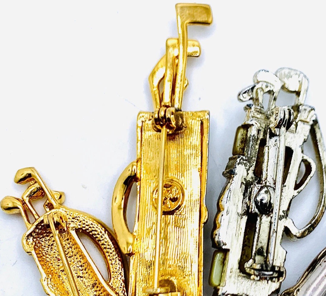 Lot 3 Golf Club Bag/Clubs Brooch Pin Navika, Tana