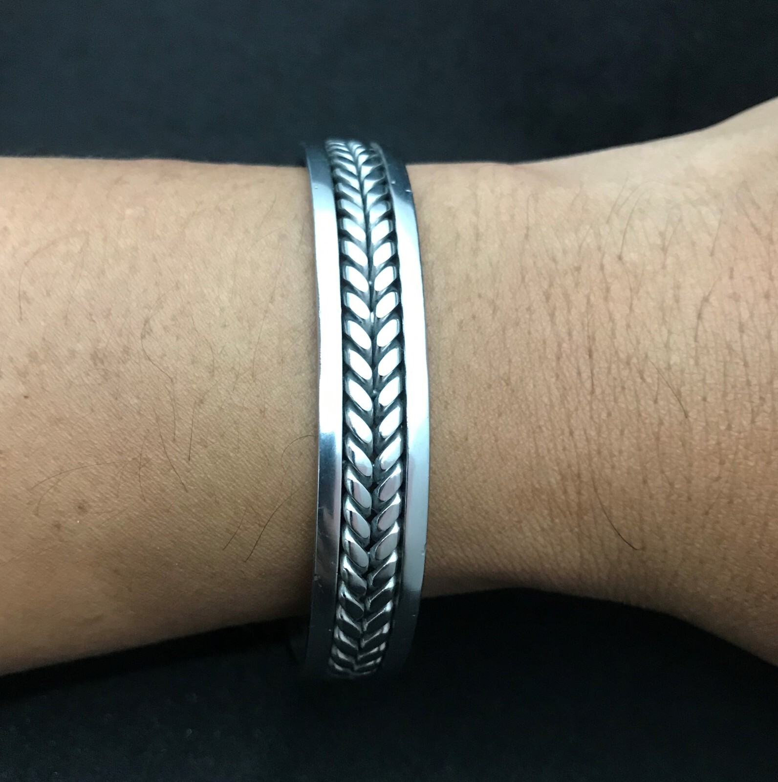 Bracelets Bangle Handmade Stainless Steel welding wire Silver Color #20