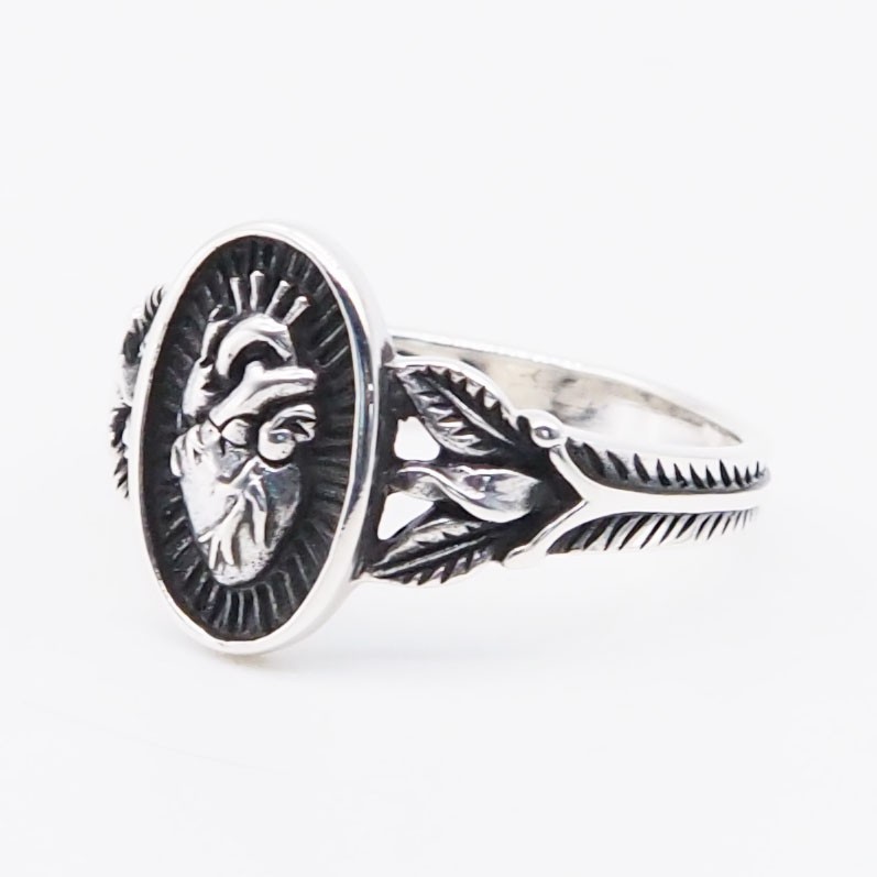 Anatomical Heart Women Gothic Vintage Love Organ 925 Sterling Silver Ring