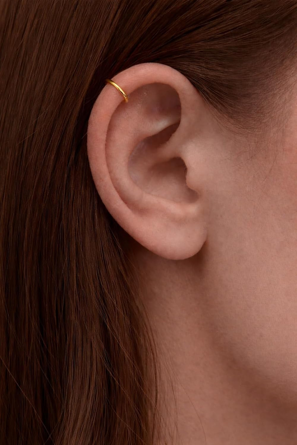 Gold Cartilage Earring – 18 Gauge Gold Helix Hoop – 14K Gold Filled Helix Earrin