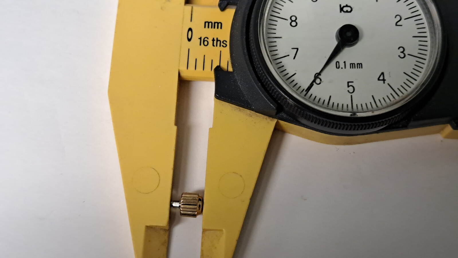 Zodiac CROWN Yellow 4.5mm screwdown type, for watch repair/parts