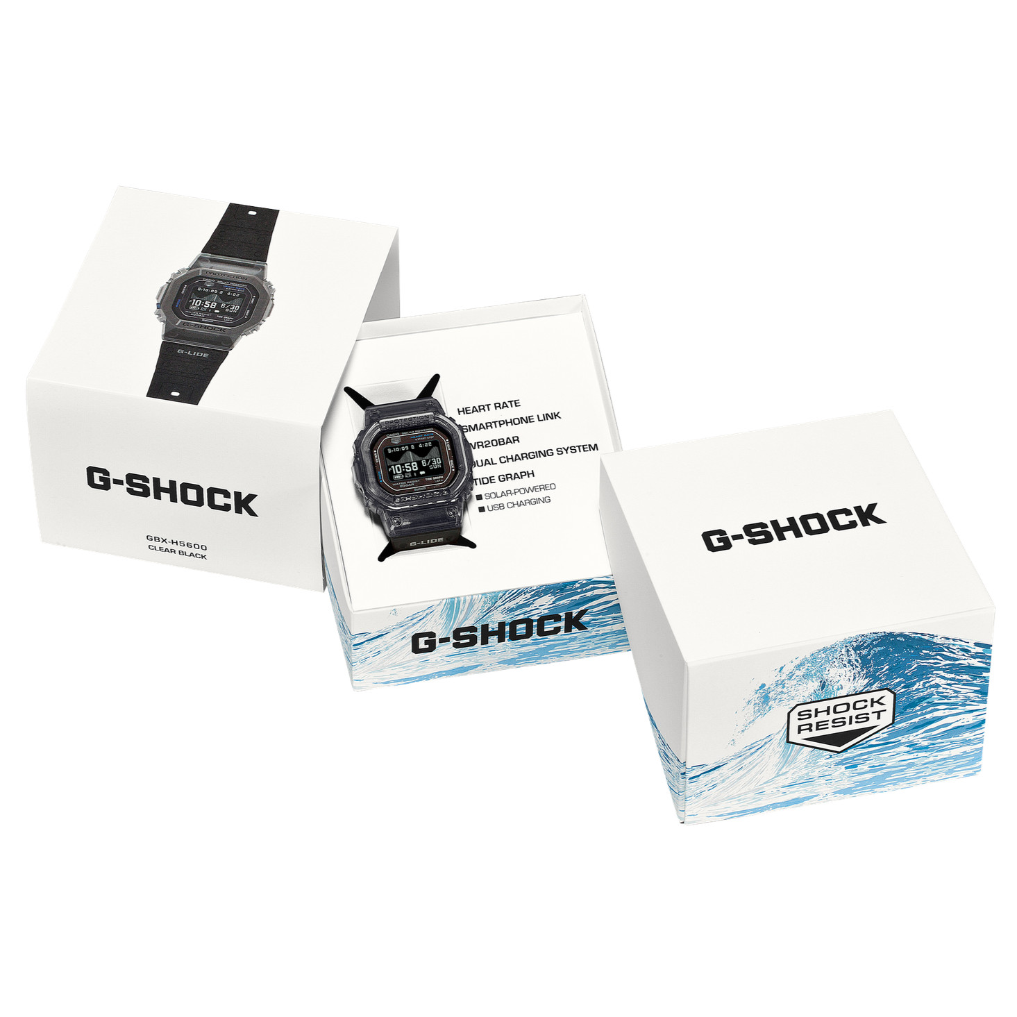 CASIO G-SHOCK GBX-H5600-1JR G-LIDE Bluetooth Tough Solar Black MIP Watch 45.4mm
