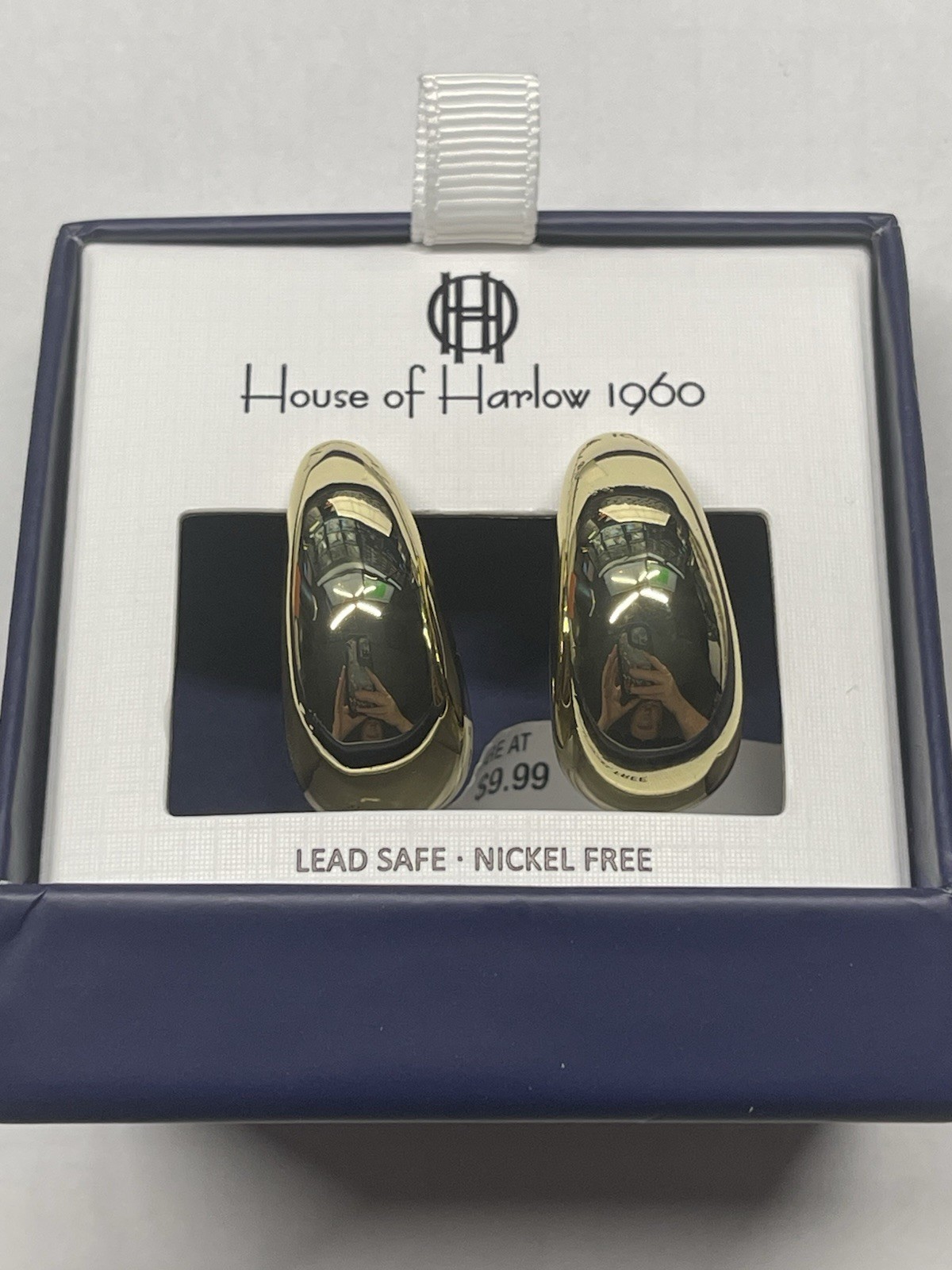 House Of Harlow 1960 Thick Gold Hoop Earrings NEW