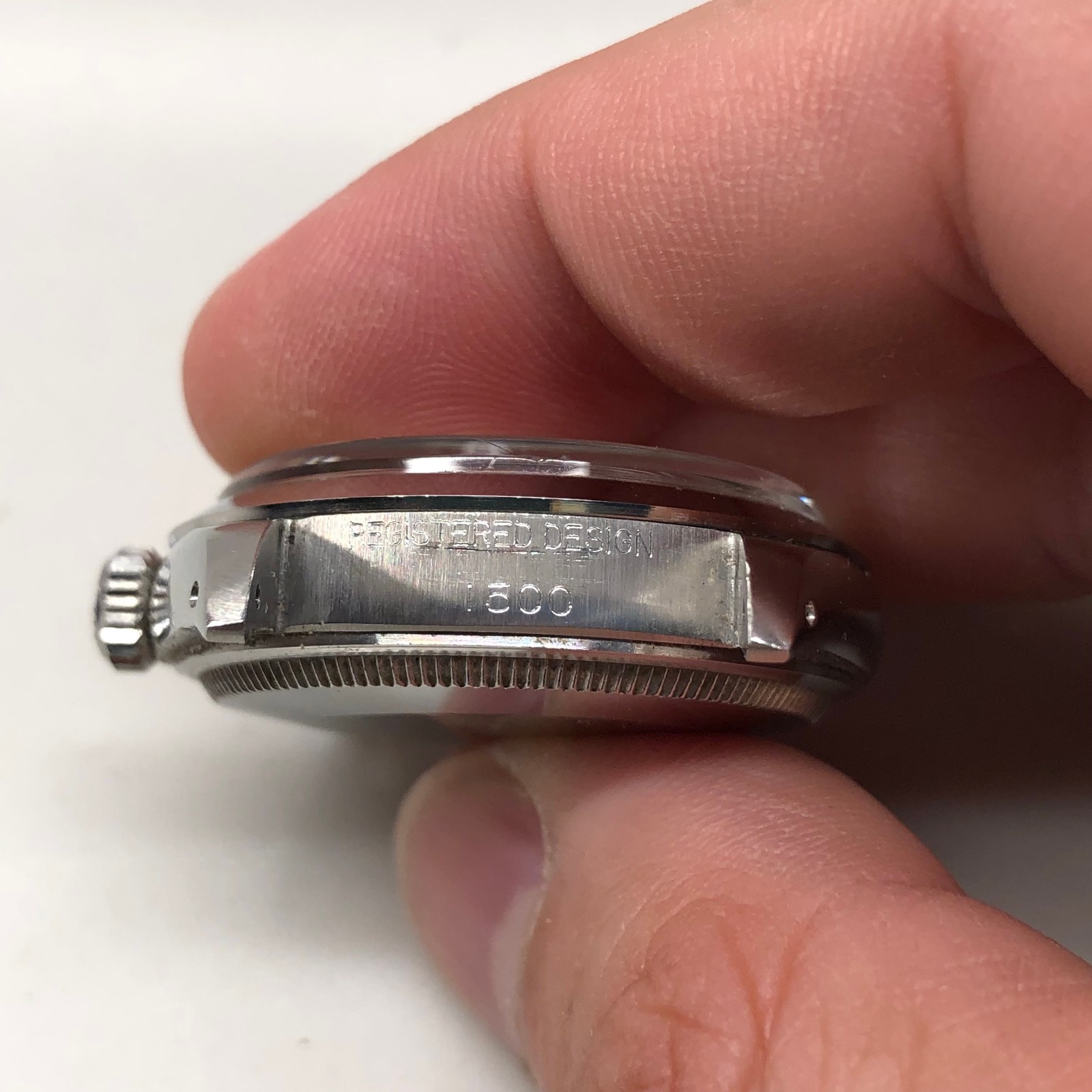 Rolex Date 1500 Oyster Perpetual Silver Arrow Steel Automatic Wristwatch