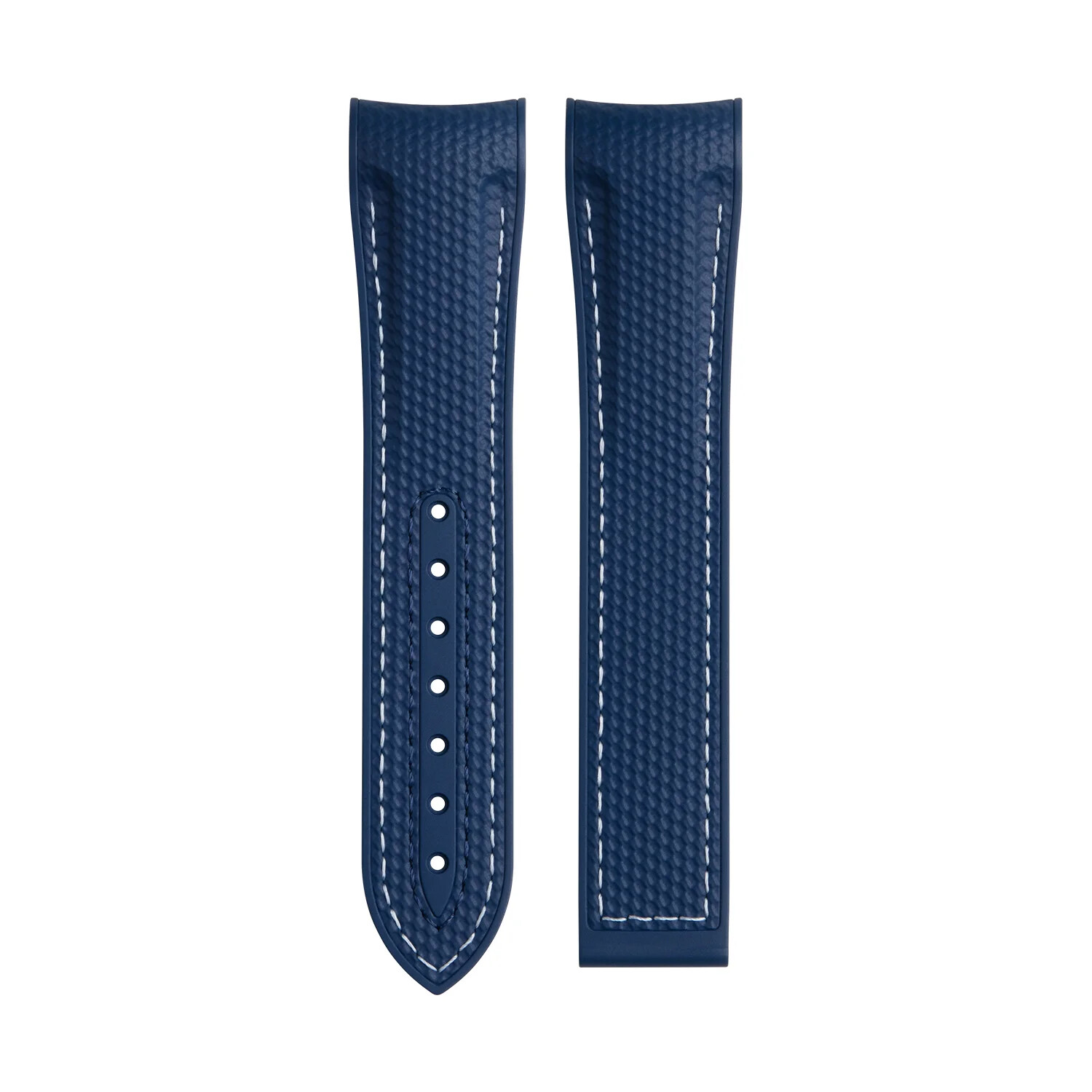 21mm FKM Rubber Watch Strap Fits Omega Seamaster Planet Ocean 600M