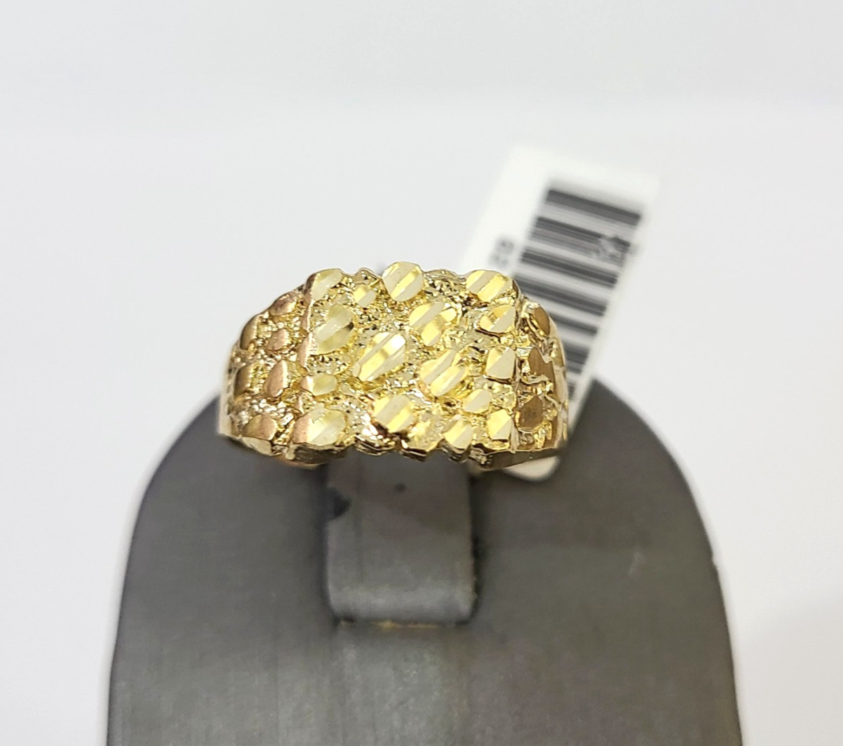 10k Nugget Ring Yellow Gold Women Men Real Genuine
