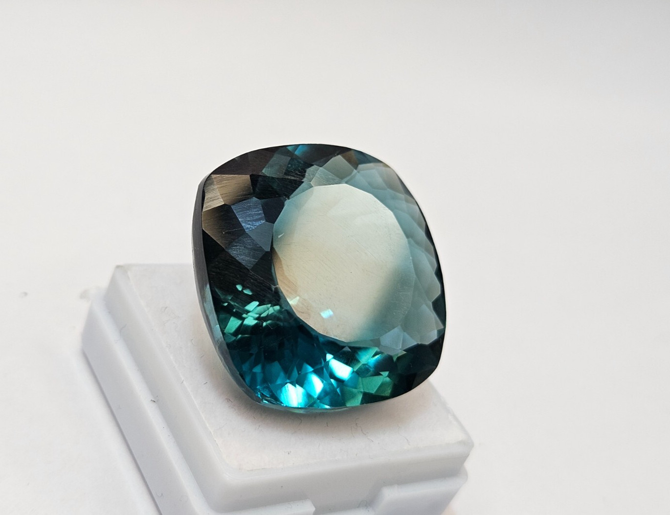 Cushion Cut Teal Blue Natural 52-53 Ct Tourmaline EGL Certified Gemstone KH931