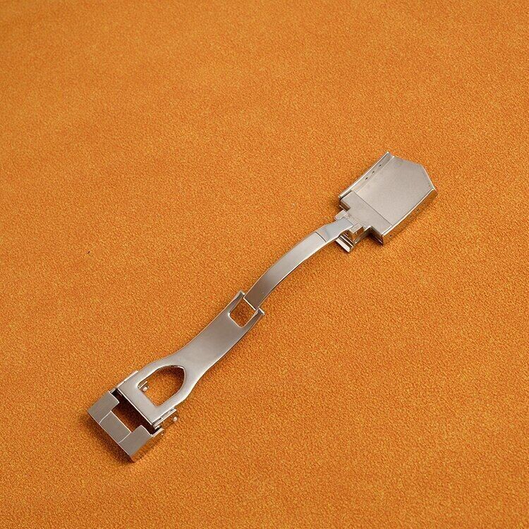 18mm Stainless Steel Flip Lock Folding Buckle Clasp For Tudor Watch Strap Silver