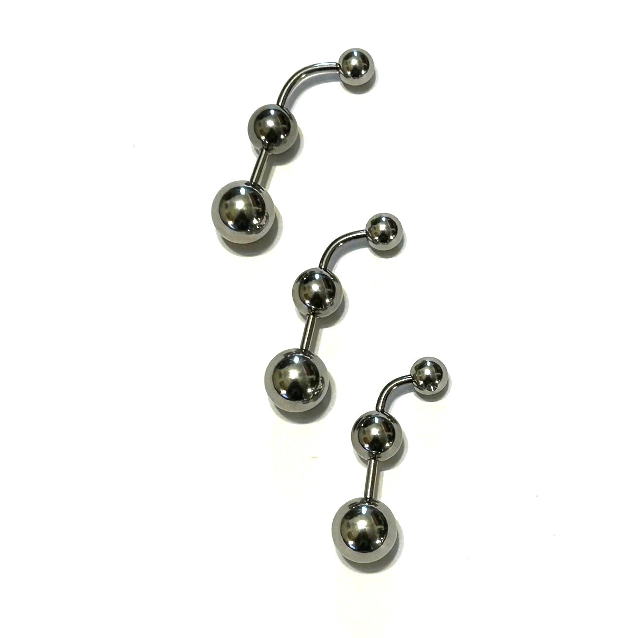 ALL LENGTH AVAILABLE; Solid Surgical Steel 6, 8 & 10mm Balls VCH Barbell.