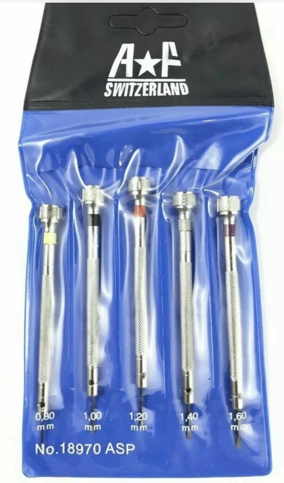 Professional Top Quality Swiss AF Watch flat head blade Screwdriver 5 pc Set NEW