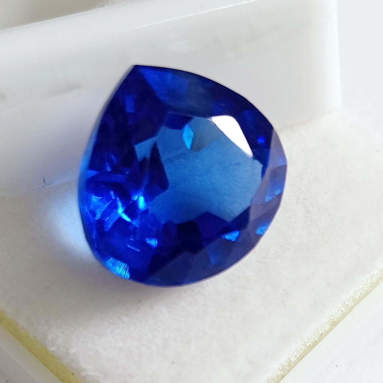 Natural Cornflower Blue Sapphire Certified Ceylon 10.70 Ct Pear Loose Gemstone