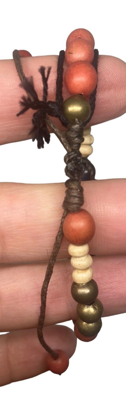 NWT Love is Project bracelet Handmade Artisan Blue Green Beige Beads adjustable