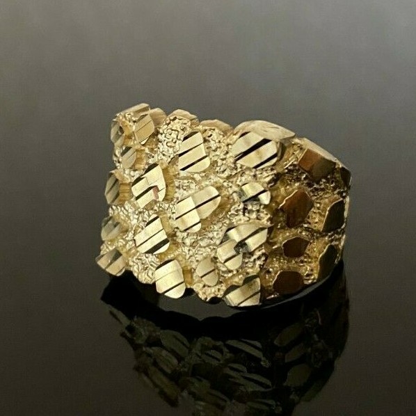 10k Yellow Gold X-Large Nugget Ring 15.2mm x 15mm