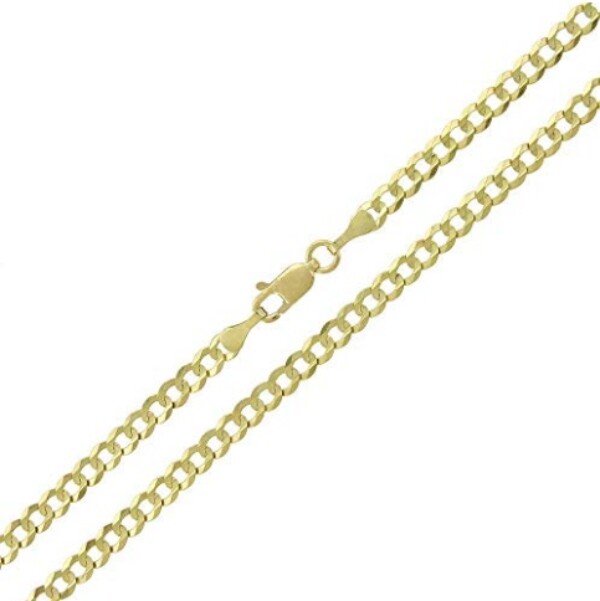 REAL Italian Sterling Silver Curb Link Chain Necklace – 6 Lengths (UNISEX)