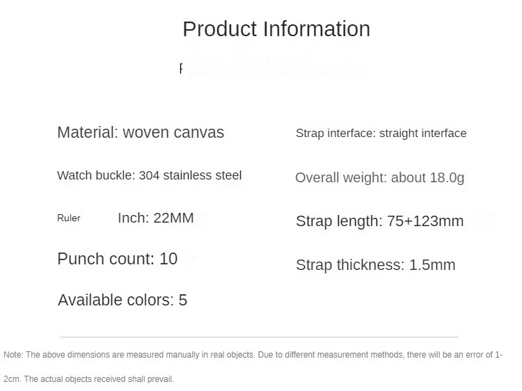 High quality cotton canvas sports watch strap for apple iwatch1234567 38 40 42mm