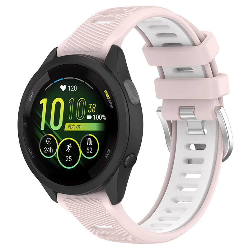 18/22MM Sport Silicone Strap Watch Band For Garmin Forerunner 265/265S Venu 2/2S