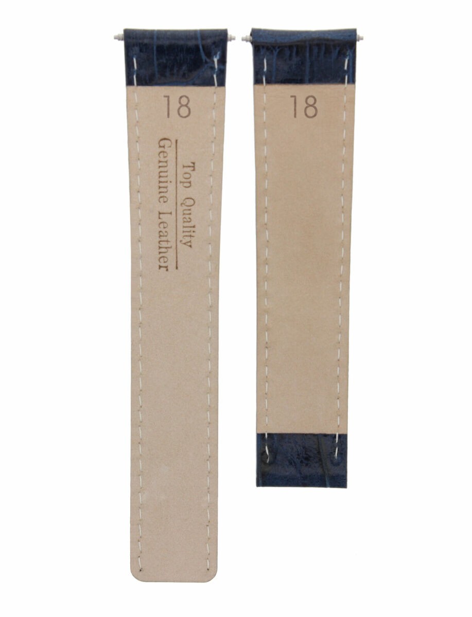 18MM/16MM LEATHER WATCH STRAP BAND DEPLOYMENT CLASP FOR TAG HEUER WATCH BLUE