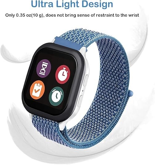 2 Packs Nylon Band Replacement for Gizmo Watch 3 2 1/Gabb Watch20mm Breathable