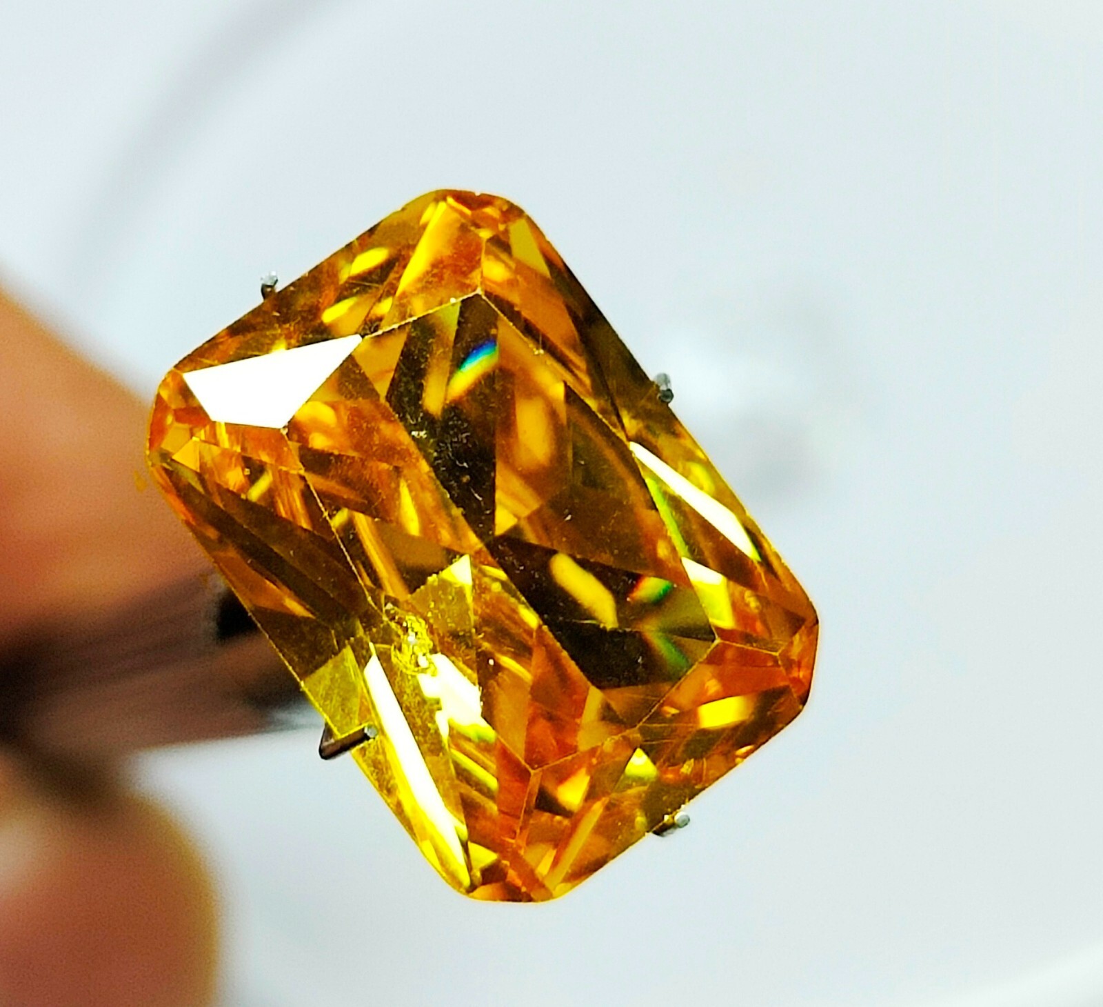 25 Cts 1 Pcs Natural Multi Zircon Emerald Cut Loose Gemstone Lot