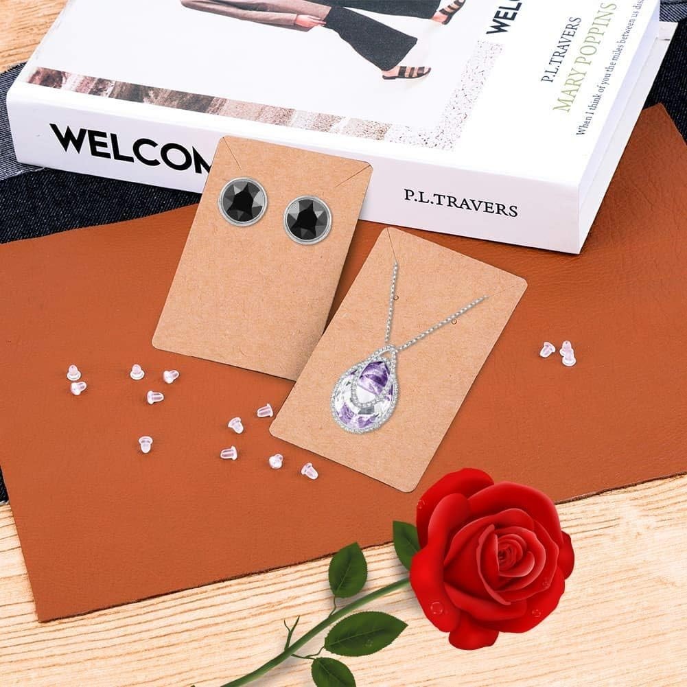 Earring Display Cards 100 Pcs Kraft 3.5×2.4 Inches