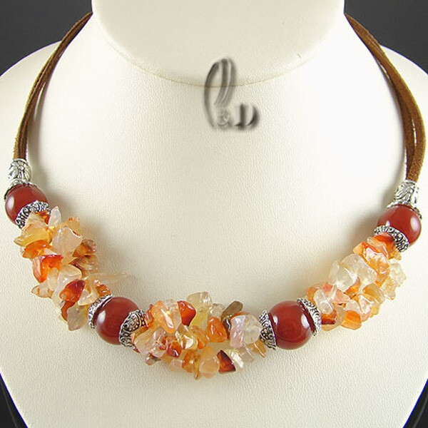 AU STOCK CHIC MULTIPLE GENUINE NATURAL STONE GEMSTONE NECKLACE N006
