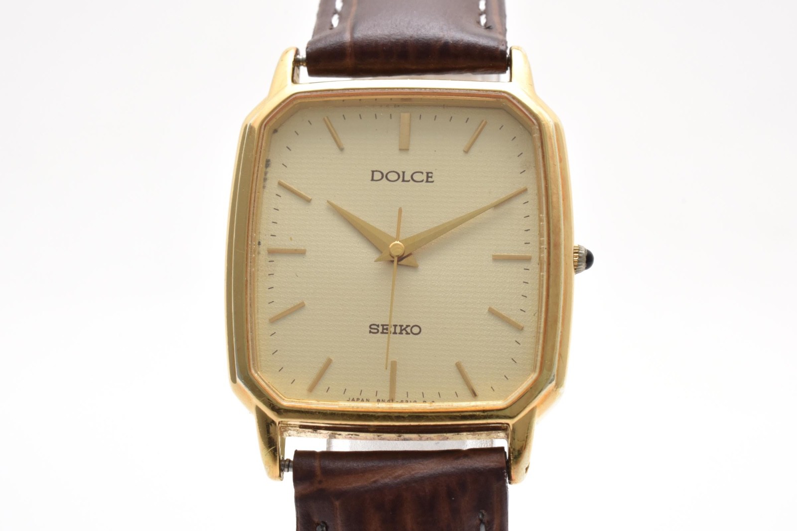 [Exc+5] Vintage Seiko Dolce 8N41-5160 Gold Dial 27mm Quartz Men’s Watch JAPAN