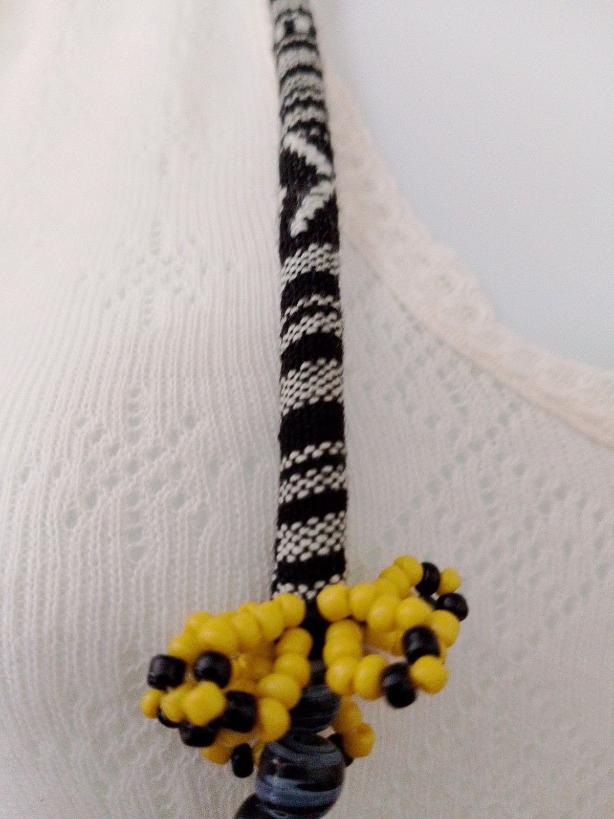 Colorful Sulam Tumpa necklace ethnic accessory Embroidery Dayak East Kalimantan