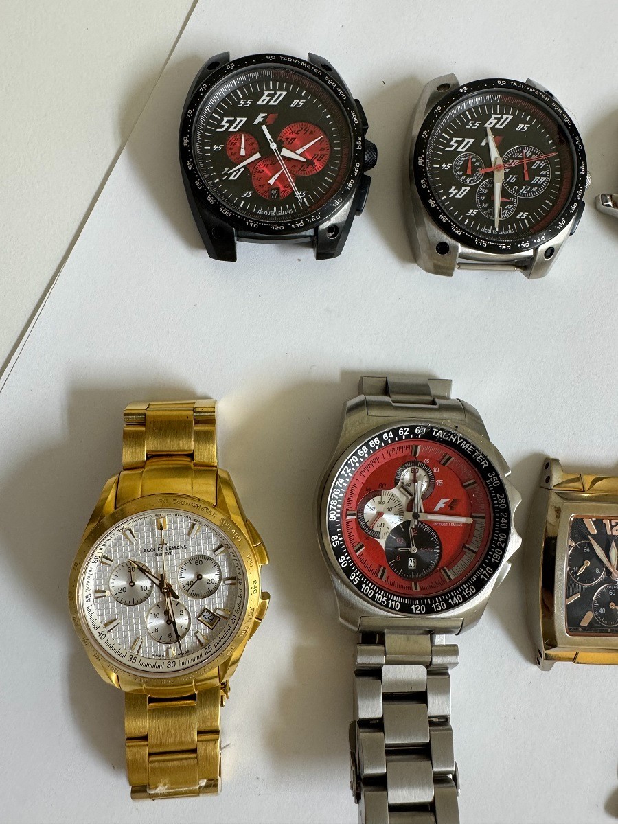 Lot of Jacques Lemans watches G-131 G-191 G-120 PARTS ONLY SOLD AS IS