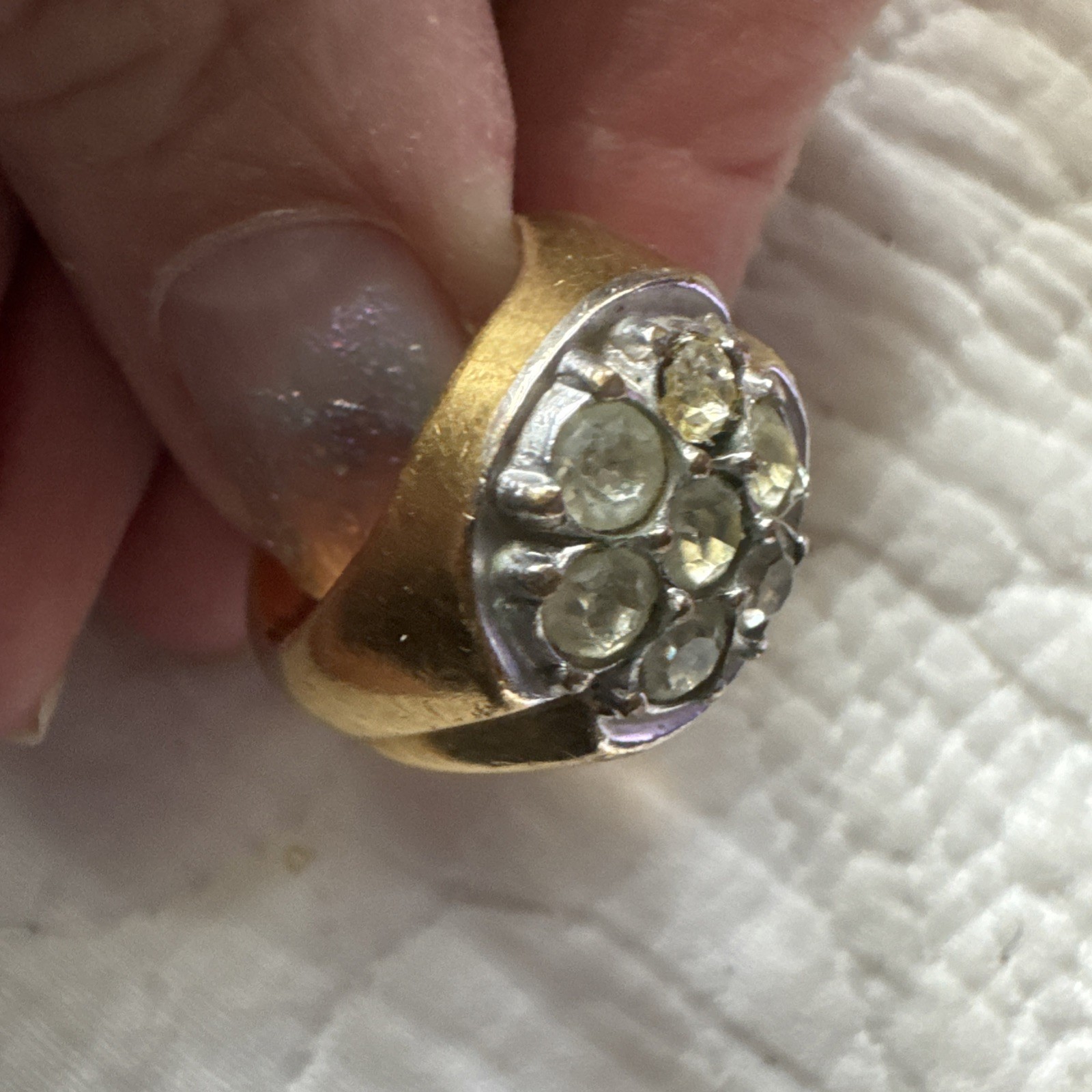 Vintage Mens 18K Gold HG Men’s Cocktail Heavy Gold Ring For Mr. Handsome