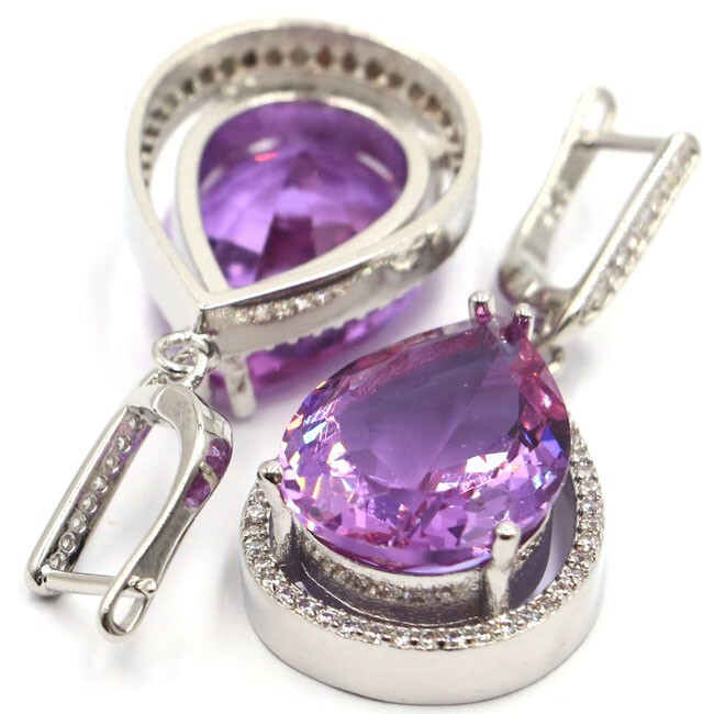Buy 4 Get 1 Free 16g Kunzite Tourmaline Alexandrite Topaz CZ Silver Earrings