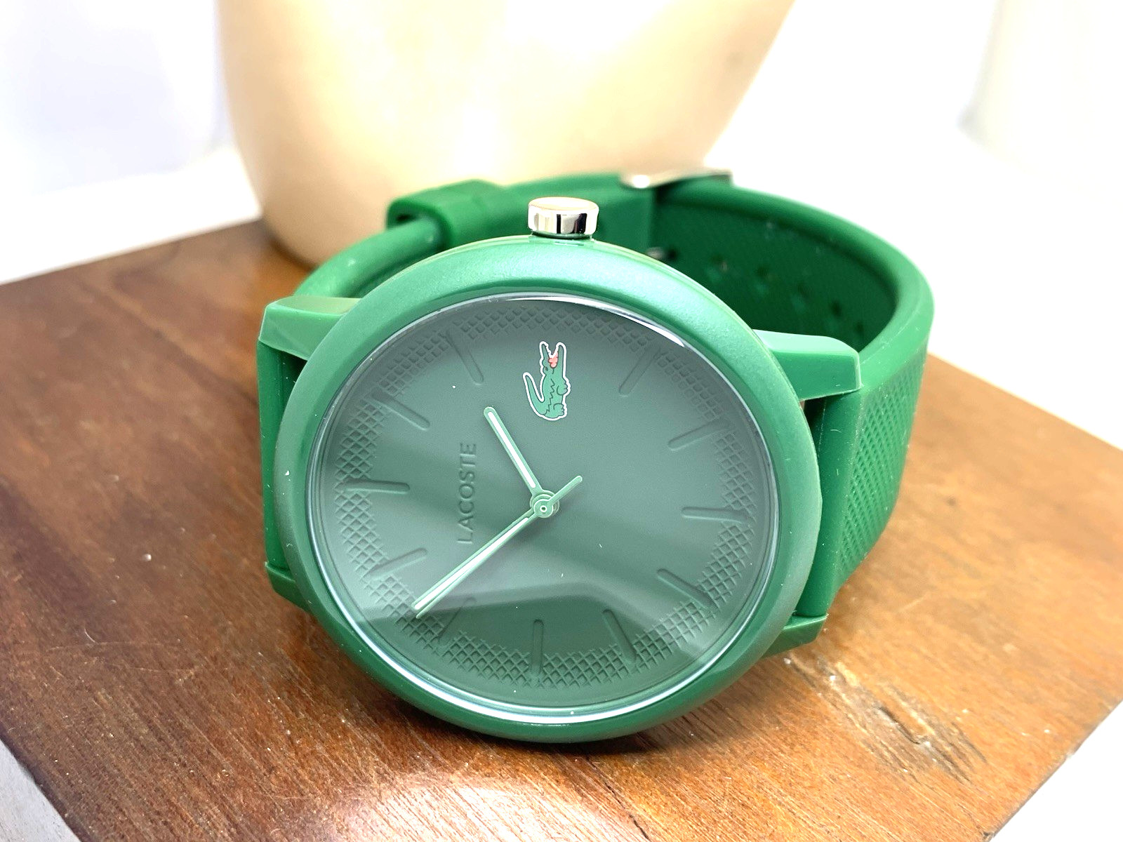 Lacoste Men’s Watch 2011170 Quartz Green Dial Rubber Band 42mm
