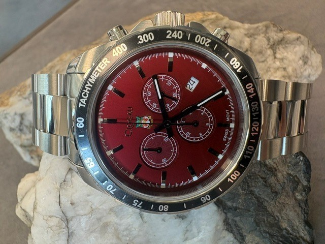 Clogau Welsh Stainless Steel Brenig Wrexham AFC Watch 20cm Football Wales