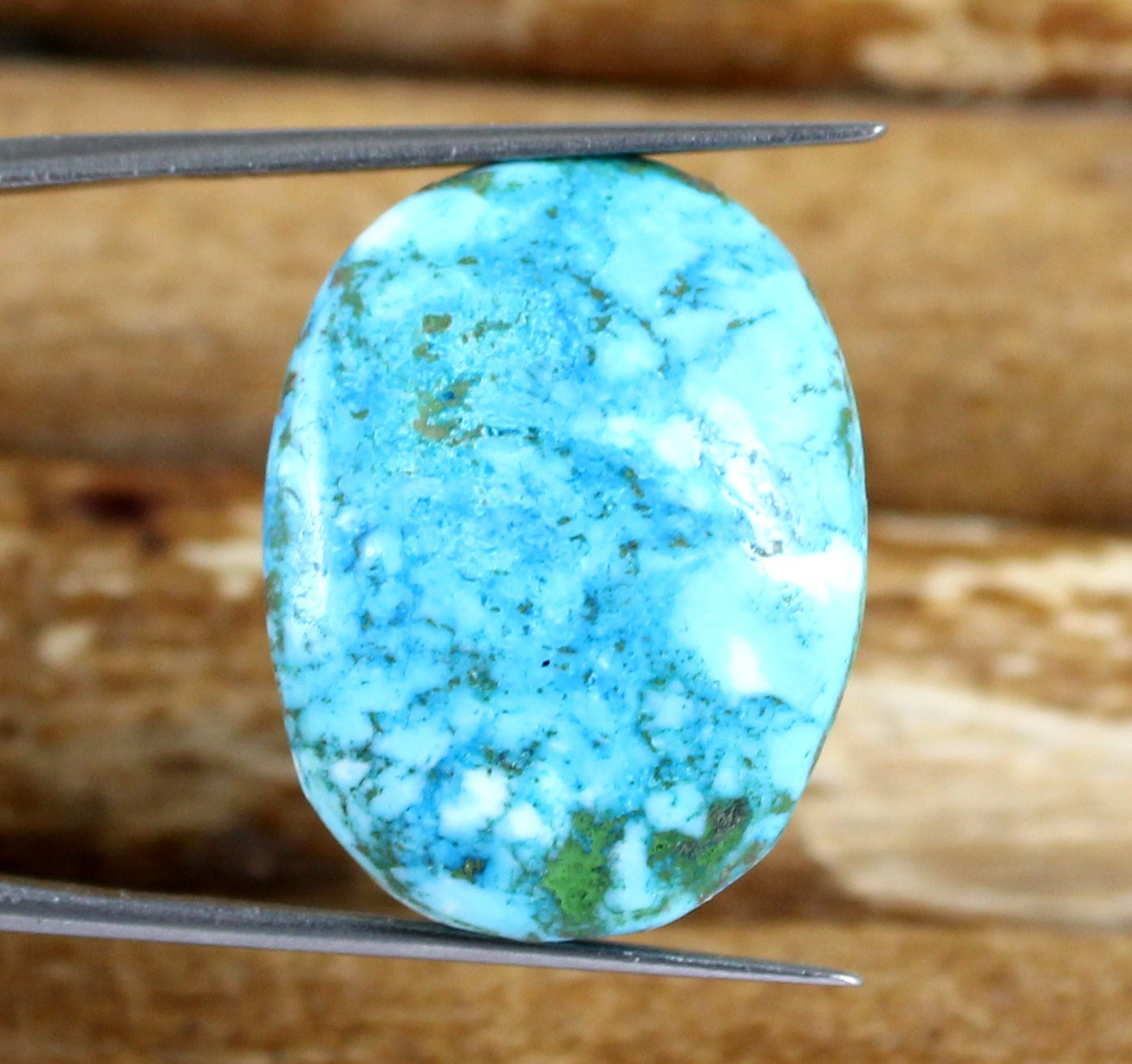 21.25 Ct Oval Shape Arizona Blue Turquoise Natural Gemstone Certified T9267