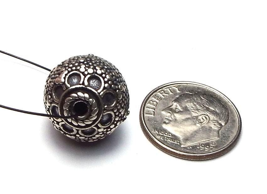 Bali STERLING SILVER Focal Bead Handmade BIG Indonesia – CHOOSE STYLE