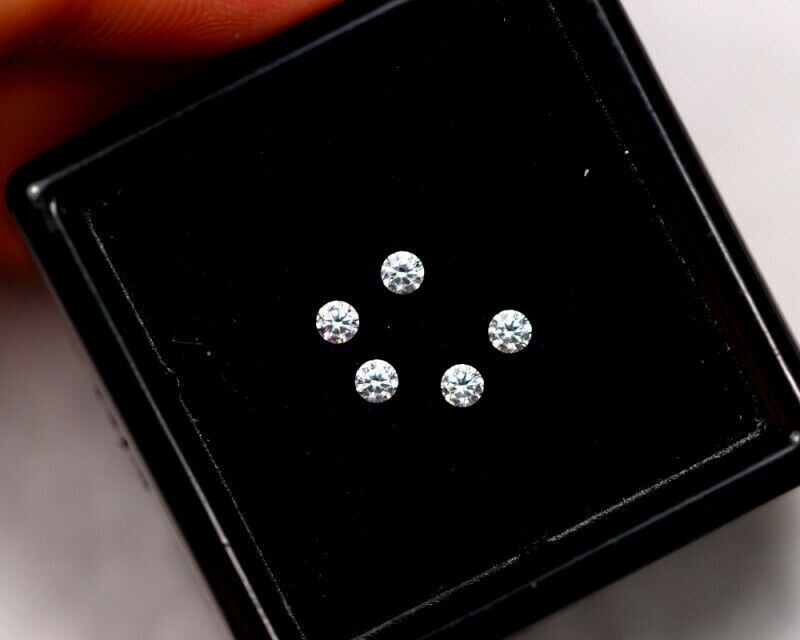 REAL NATURAL LOOSE DIAMOND 0.01 CT 1.30 MM G-H/SI ROUND SHAPE 0.05 TCW 5 PCS LOT