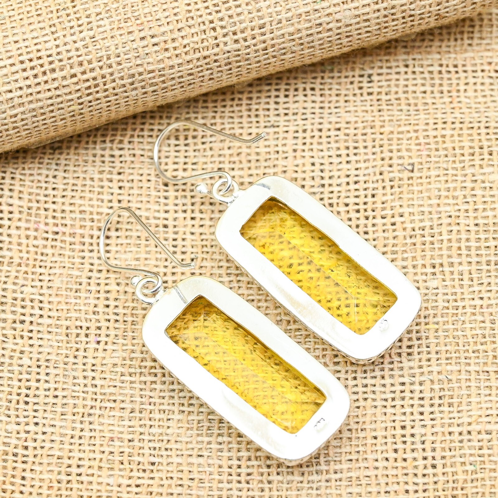 Citrine Gemstone Handmade 925 Sterling Silver Jewelry Earring