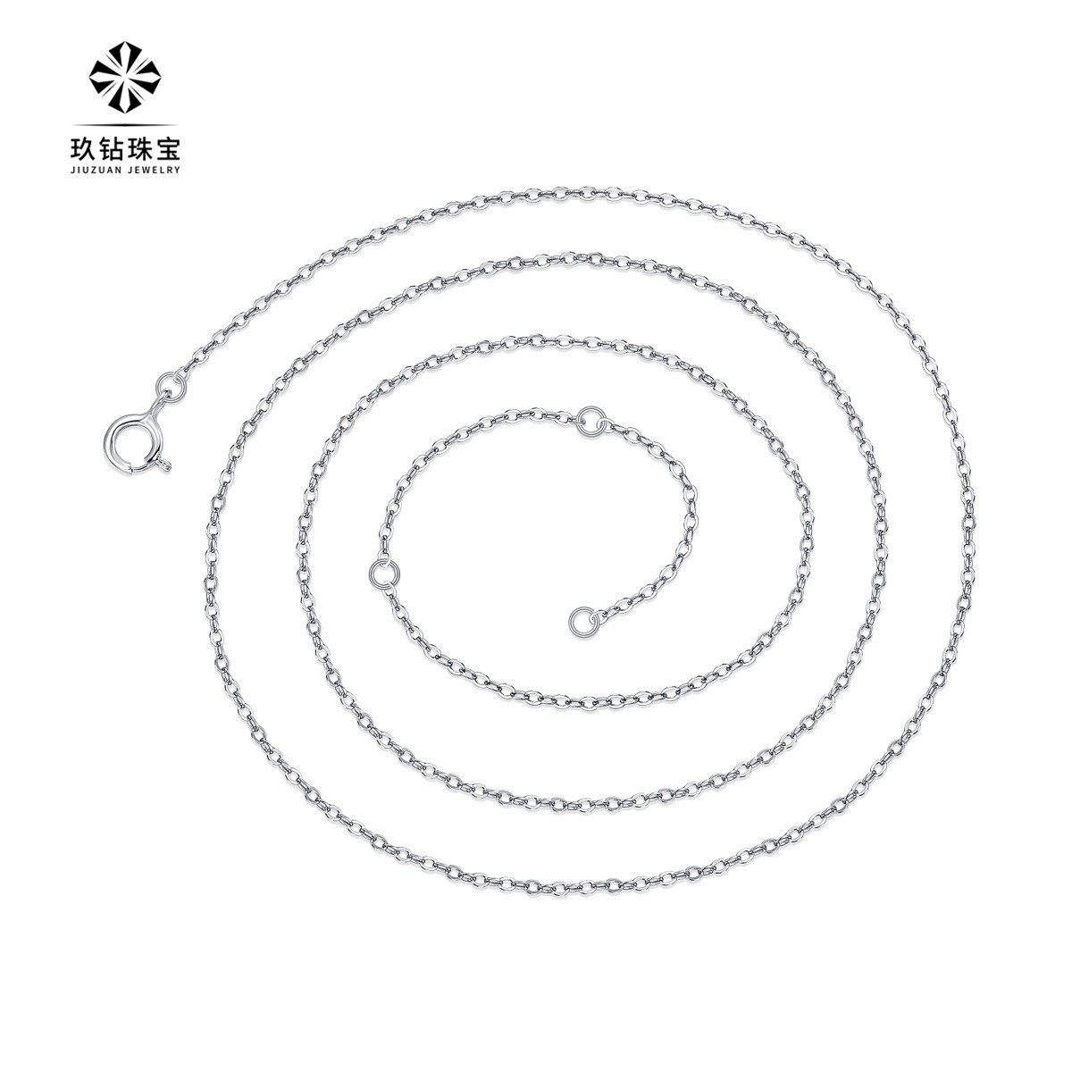 925 Sterling Silver Cable Chain 40mm Necklace 1mm 1.2mm 2mm 5mm Micro Extender
