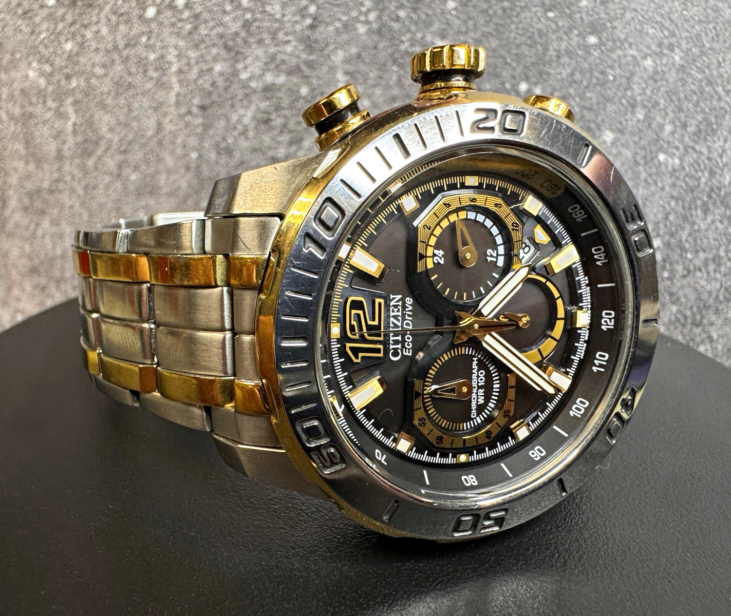 Citizen Eco-Drive Primo Stingray CA4084-51E Two-Tone Chrono DISCONTINUED WR100