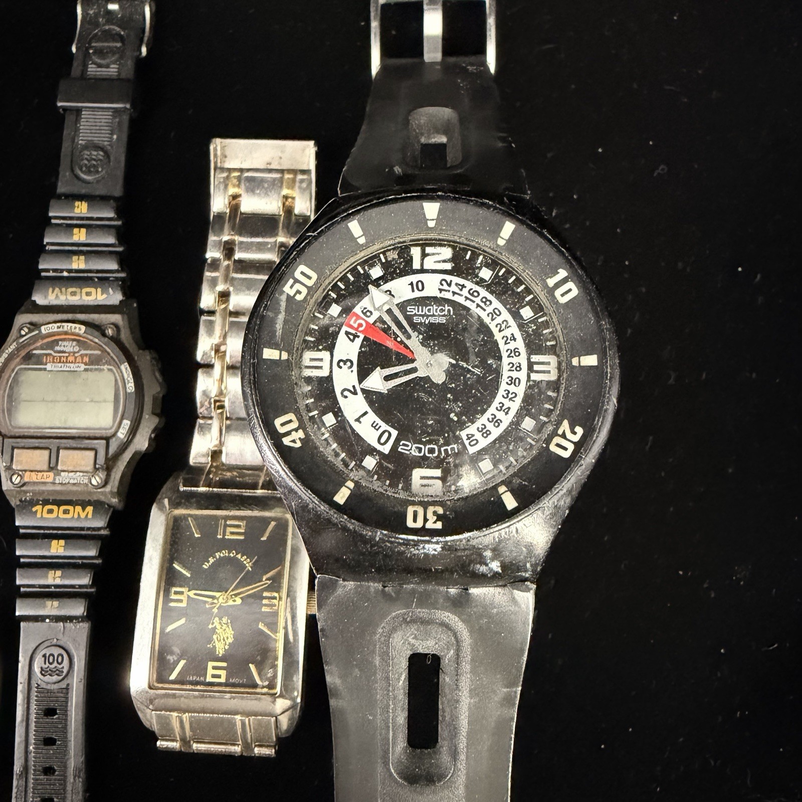 Vintage Watch Lot Timex Ironman Swatch Casio Battery Repair 592g