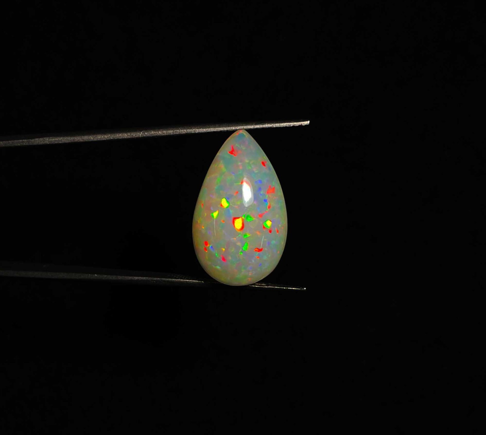 Natural Ethiopian Opal Pear Cabochon Loose Gemstone 13.50*21.90 MM 15 CT