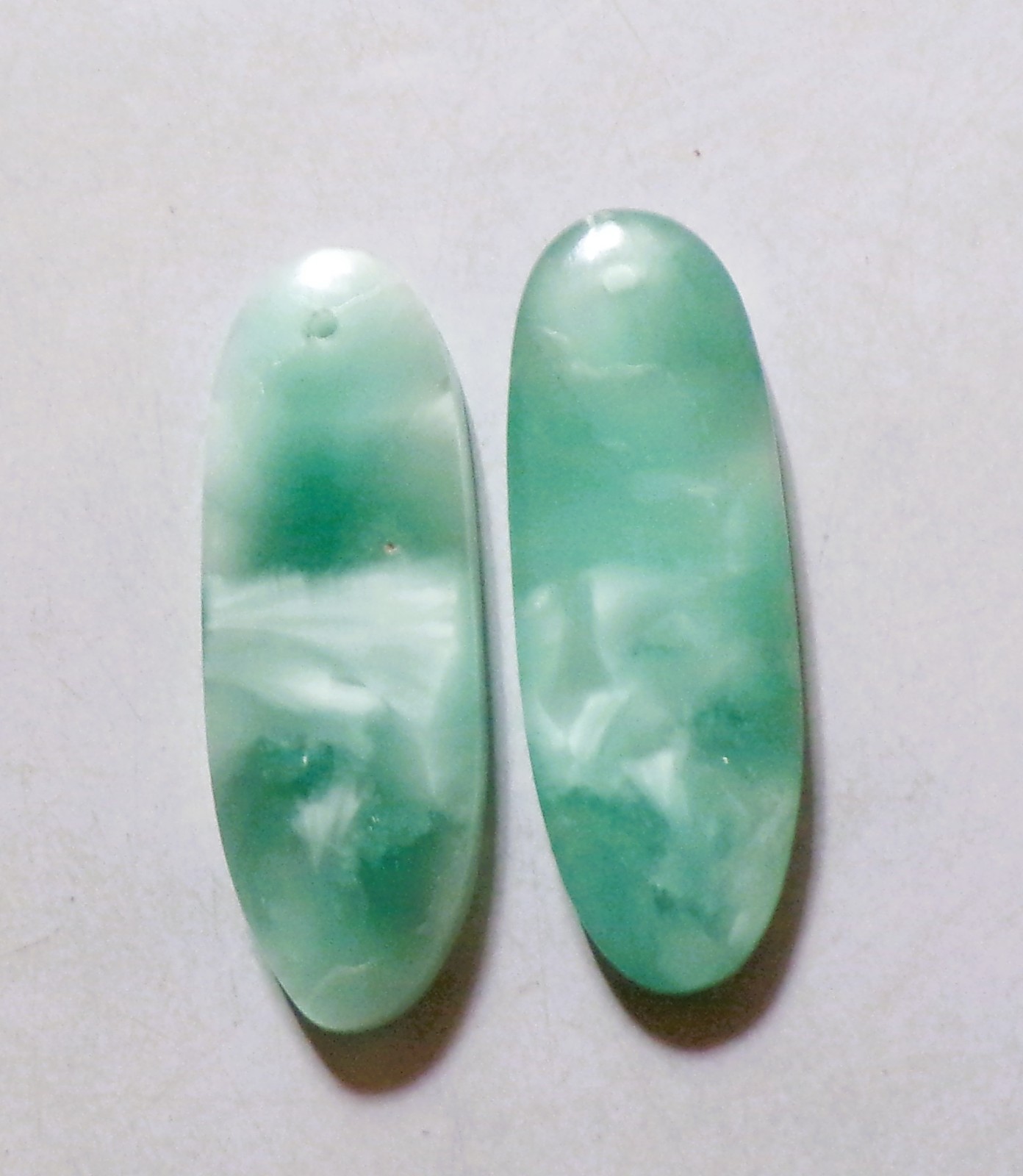 34.00 Cts Natural Hemimorphite Drilled Cabochon Match Pair Gemstone 35X12.4MM 12