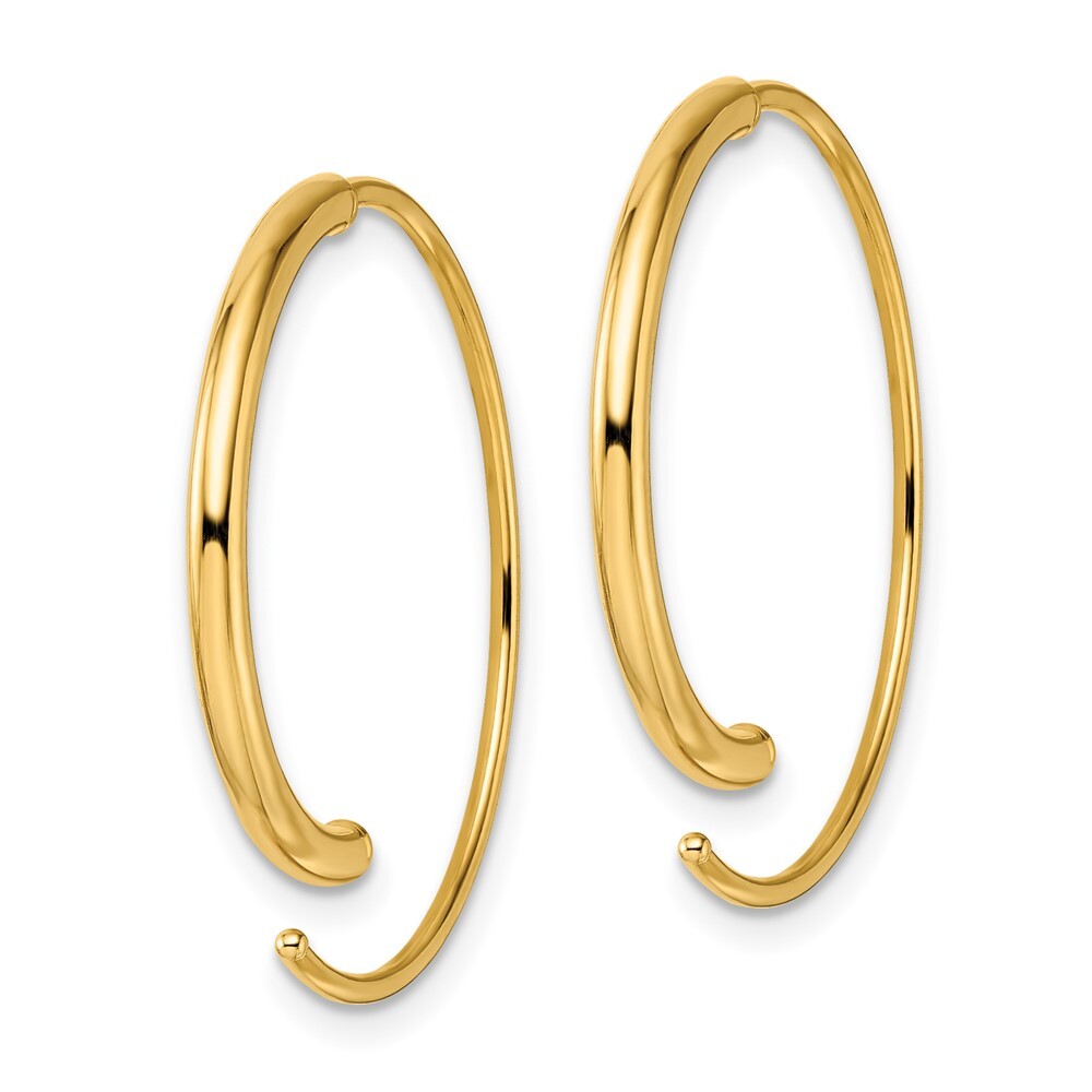27.75mm 14K Yellow Gold Polished Threader Earrings
