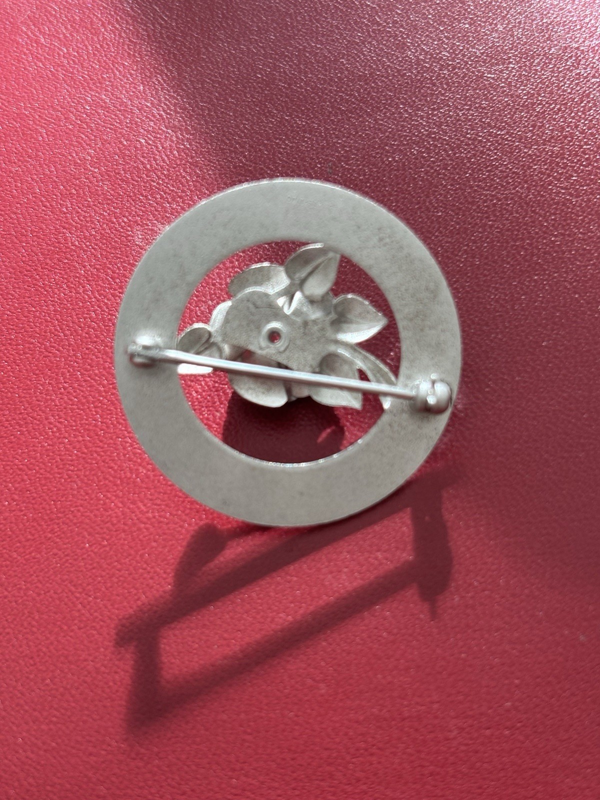 Vintage Designer A&Z Signed Sterling Silver Rose Flower 3D Pin Brooch